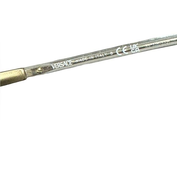 USED IN BOX! VERSACE 3242A 148 Transparent Crystal Plastic Round Eyeglasses 54mm - Picture 9 of 11